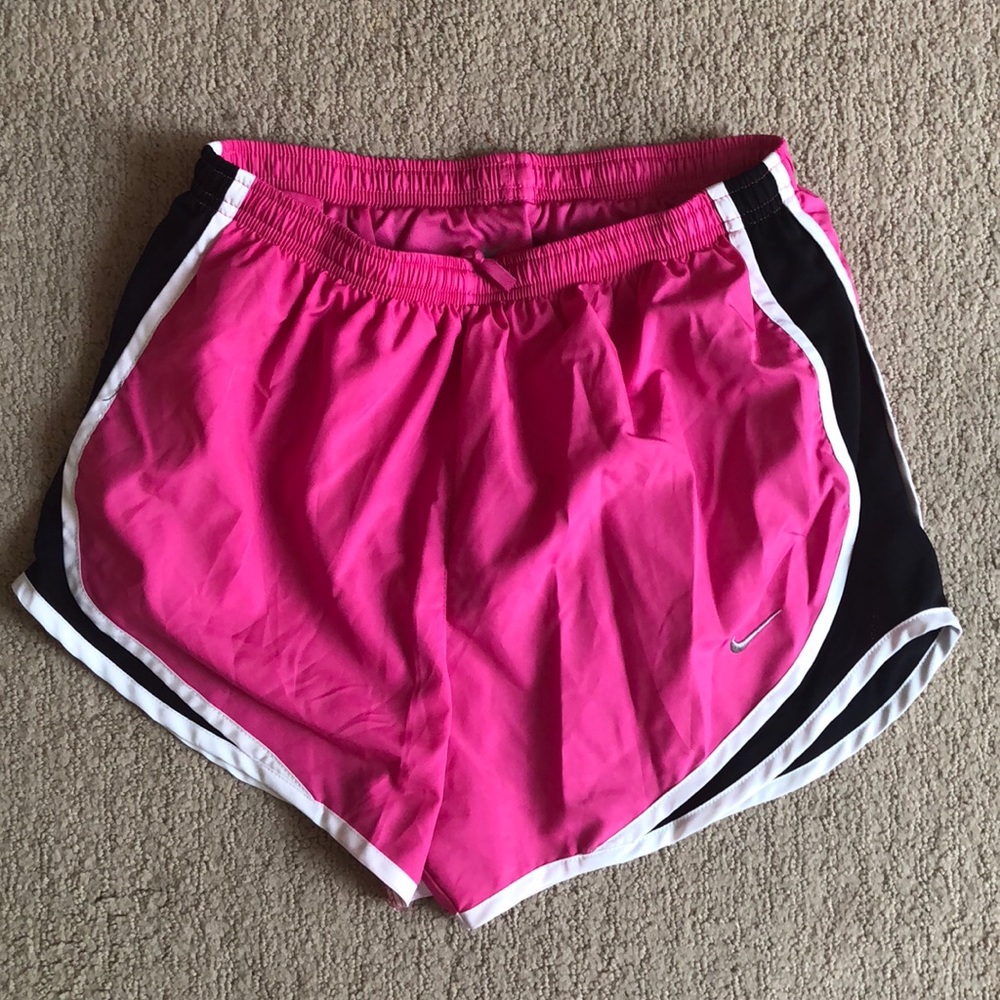 Nike Pink and Black Dri-Fit Shorts